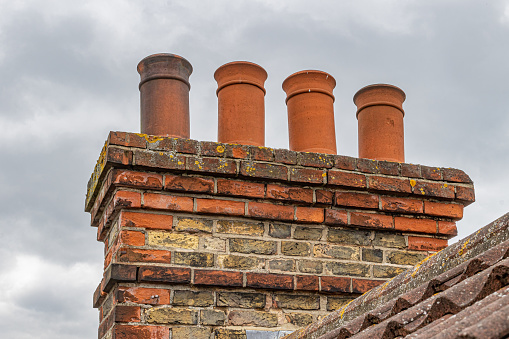 Chimney near houses in United Kingdom