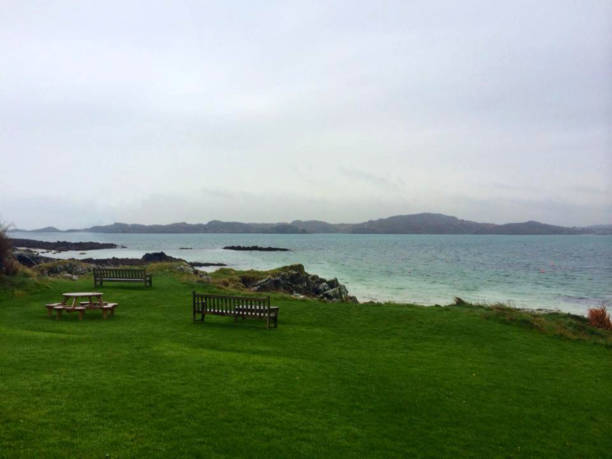 istock Benches looking out to sea 1387134012