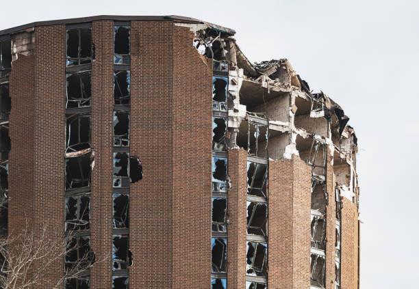istock Apartment Building Demolition 1387134595