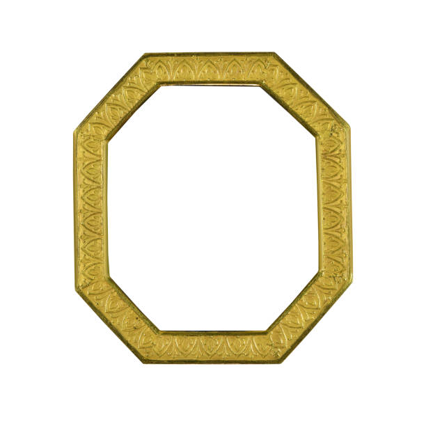 istock Vintage retro metal frame for photo or mirror 1387140705