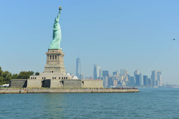 istock Statue of Liberty with Manhattan in the background 1387145875