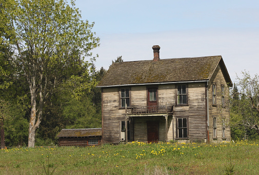An old abandoned and worn-out house