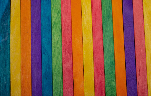 istock Colorful wood texture background made with sticks 1387154304