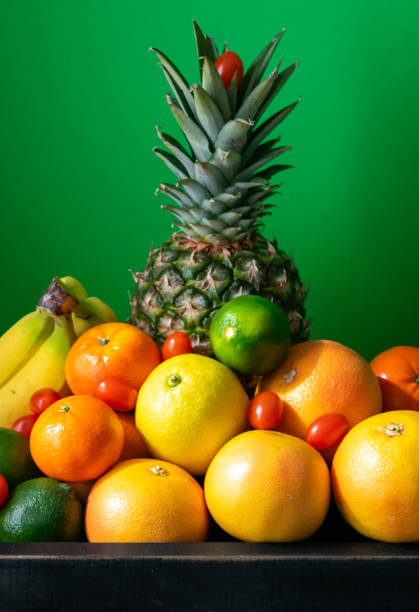 An assortment of fruits.
