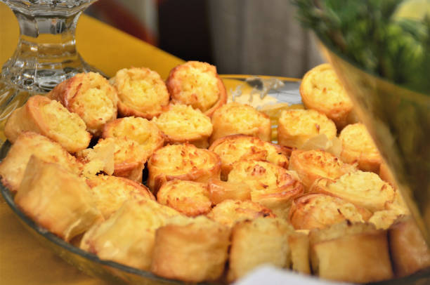 istock Delicious caramelized coconut rolls on the table 1387156822