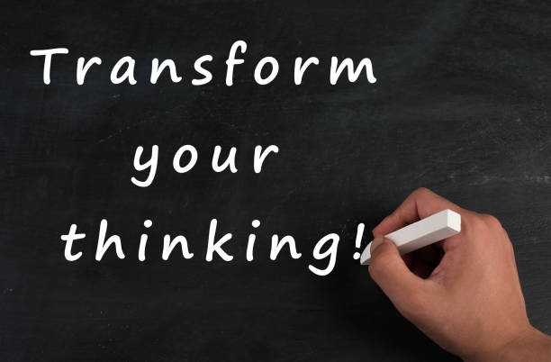 istock The phrase transform your thinking is standing on a chalkboard, change the mindset, strategy and goal 1387158524