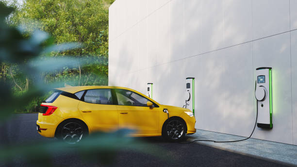 зарядная станция для электромобилей - electric vehicle charging station стоковые фото и изображения