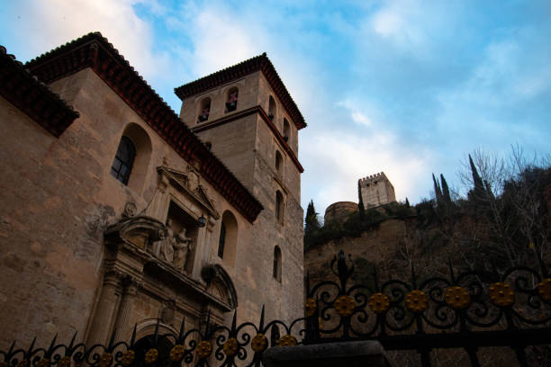 Granada street with beautiful buildings