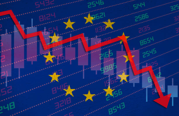 istock EU Economic Crisis Concept With EU Flag Painted on Grunge Wall 1387172090