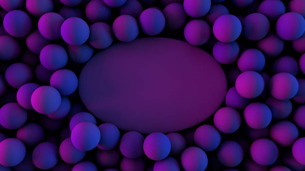 istock Mockup of colored balls background with blank copy space to insert text 1387174922