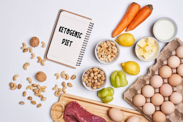 istock Ketogenic diet food ingredients 1387186431