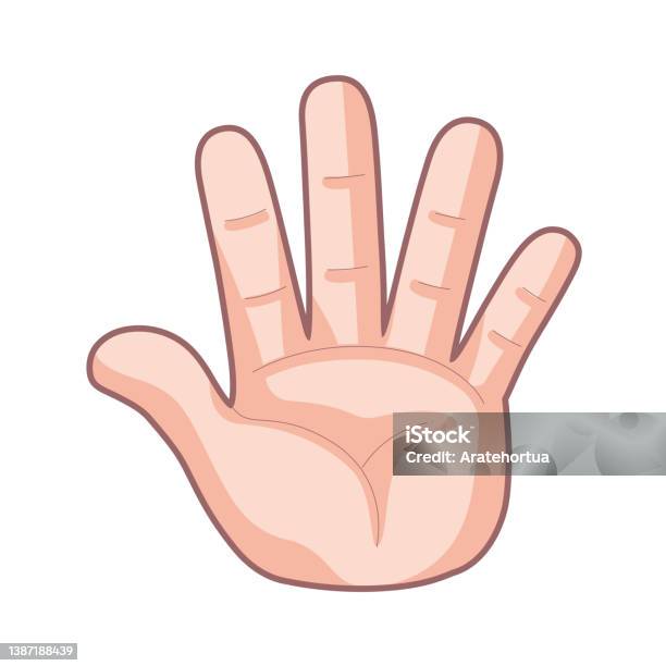 Isolated Hand Cartoon Outline Icon Doing A Gesture Vector Stock  Illustration - Download Image Now - iStock