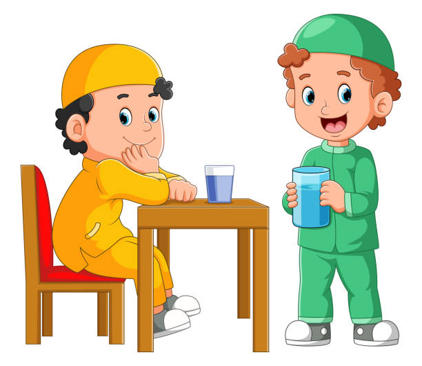 Kid Drinking Water Glass Illustrations, Royalty-Free Vector Graphics & Clip  Art - iStock
