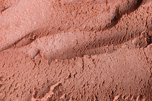 Texture of homemade chocolate sorbet. background, Top view