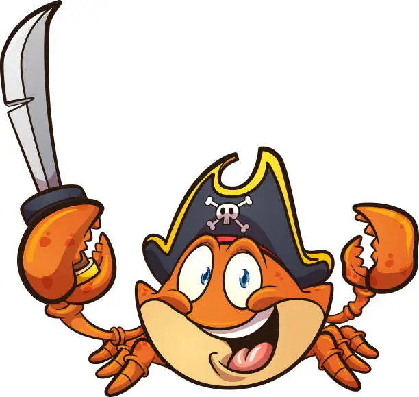 Vector illustration of Pirate crab