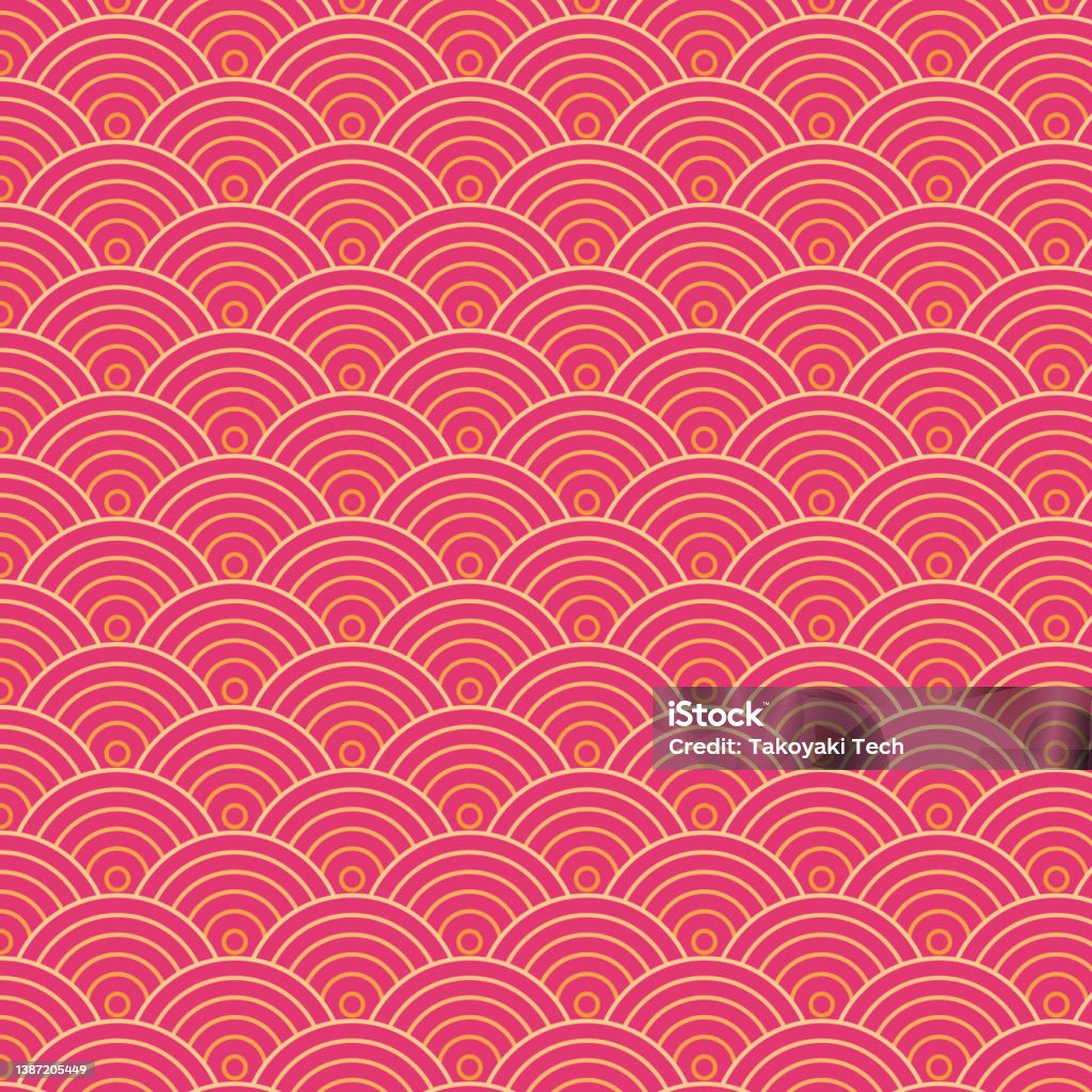 Japanese Circular Pattern Japanese Traditional Seamless Circle Pattern Stock Illustration ...