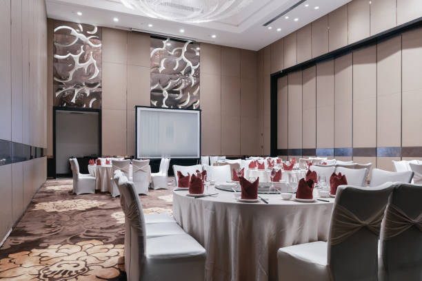 istock Restaurant interior, part of hotel 1387205519