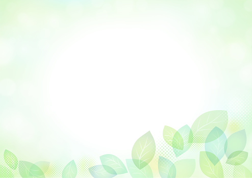 Watercolor Fresh Leaves Background Frame