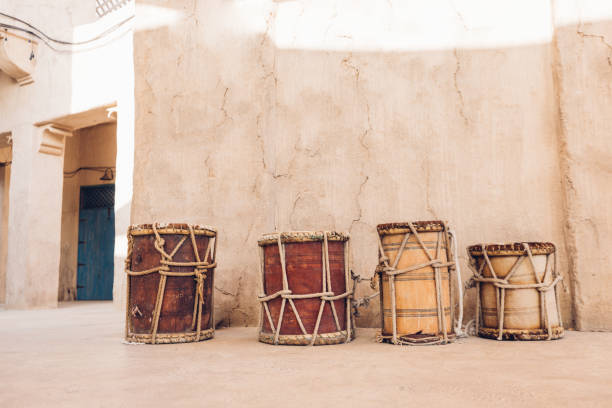 Asian Chinese drum used for lion dance events.