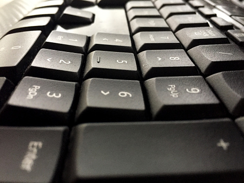 Close-up computer keyboard