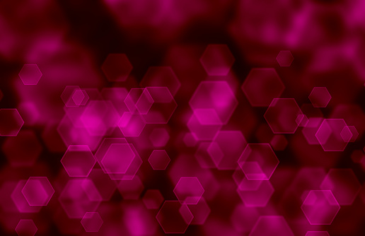 Abstract romantic colorful bokeh hexagons for background - Dreamy background