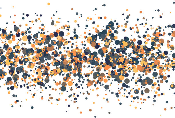 istock Background illustration with lots of dots scattered around 1387213589