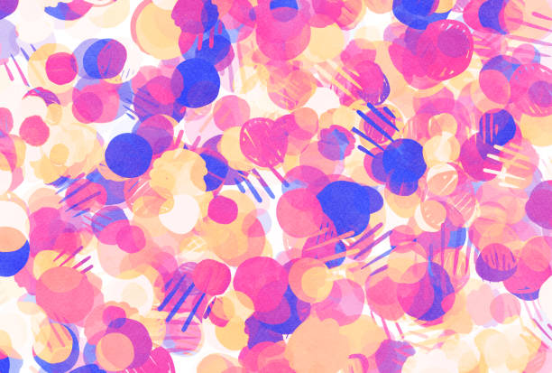 istock Cute background illustration of colorful dots 1387213731