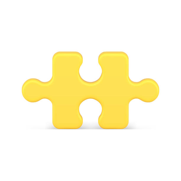 ilustraciones, imágenes clip art, dibujos animados e iconos de stock de pieza de rompecabezas amarillo 3d icono ilustración vectorial - variation meeting work tool isolated