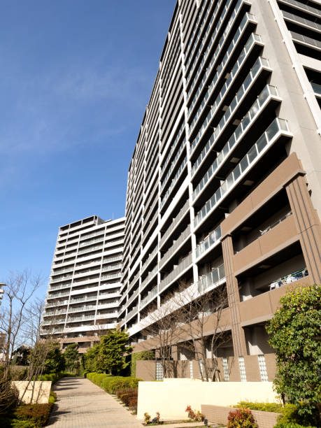 istock Large condominium in a residential area 1387227810