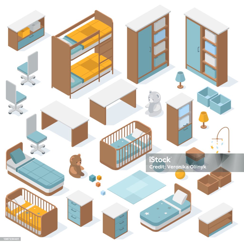 Kids Bedroom isometric