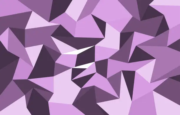 Vector illustration of abstract purple polygon wallpaper for presentation template. violet purple polygon theme template background.