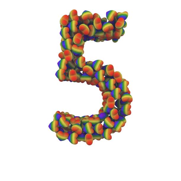 istock Rainbow Love Hearts Font Number 5 1387246789