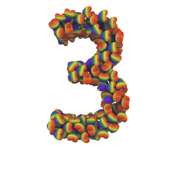 istock Rainbow Love Hearts Font Number 3 1387246847