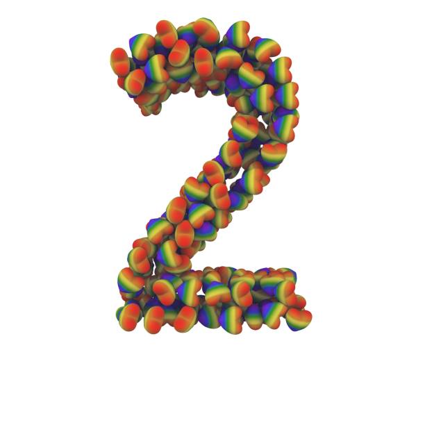istock Rainbow Love Hearts Font Number 2 1387246868