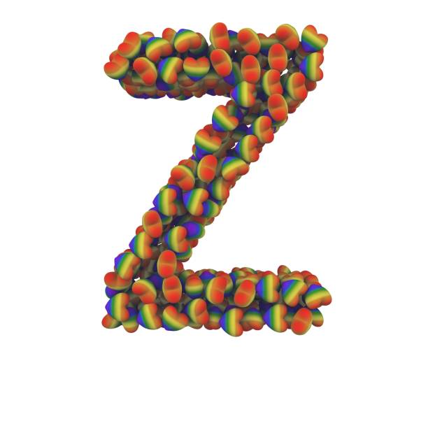 istock Rainbow Love Hearts Font Letter Z 1387246934