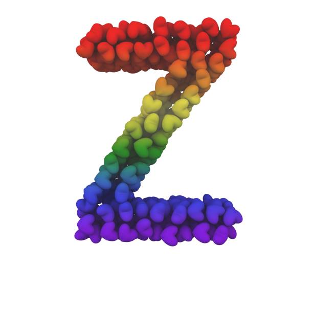 istock Rainbow Hearts Themed Font Letter Z 1387247425