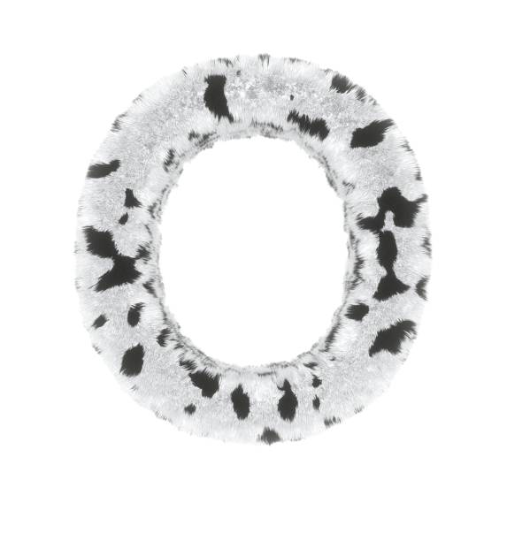 istock Furry Dalmatian Font Letter O 1387248504