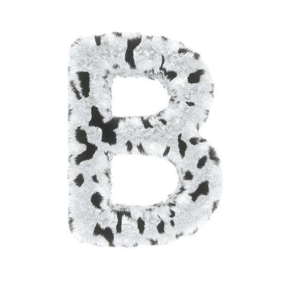 istock Furry Dalmatian Font Letter B 1387248658