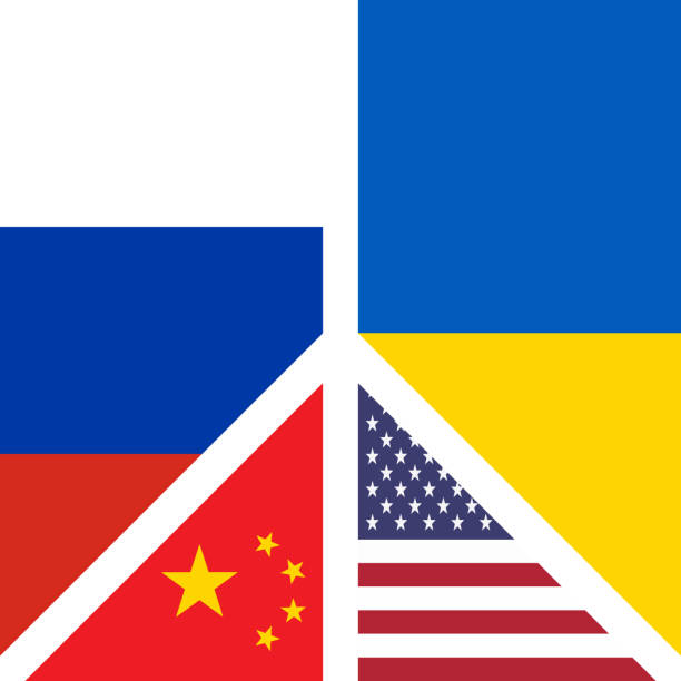 White Peace icon. Conflict Ukraine-Russia. Flags of Russia, Ukraine, China, USA. Reconciliation, truce in Ukraine. Design element for peace movements. Vector illustration. EPS10. White Peace icon. Conflict Ukraine-Russia. Flags of Russia, Ukraine, China, USA. Reconciliation, truce in Ukraine. Design element for peace movements. Vector illustration. EPS10 truce flag stock illustrations