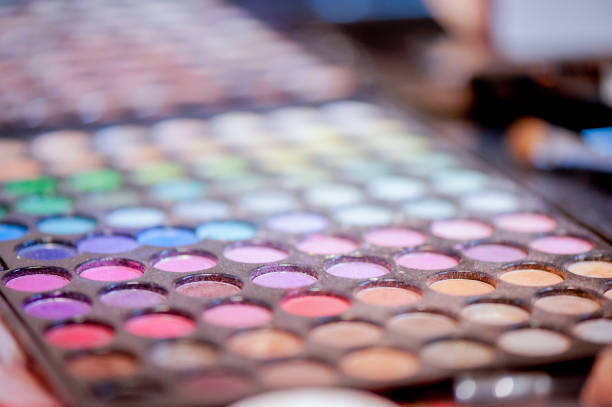 istock Makeup Powder Set for Face. Colorful Palette. 1387251657
