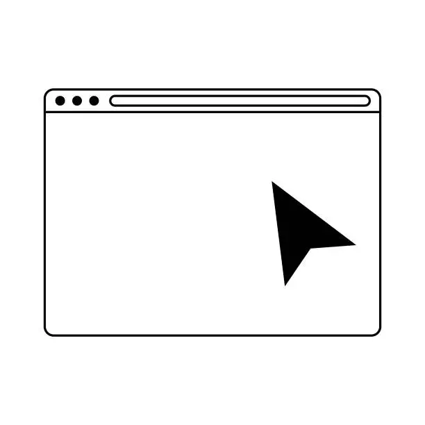 Vector illustration of Web browser mouse pointer