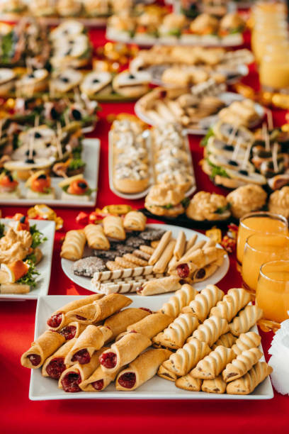 istock Delicious canapes as event dish in restaurant, close up 1387254720