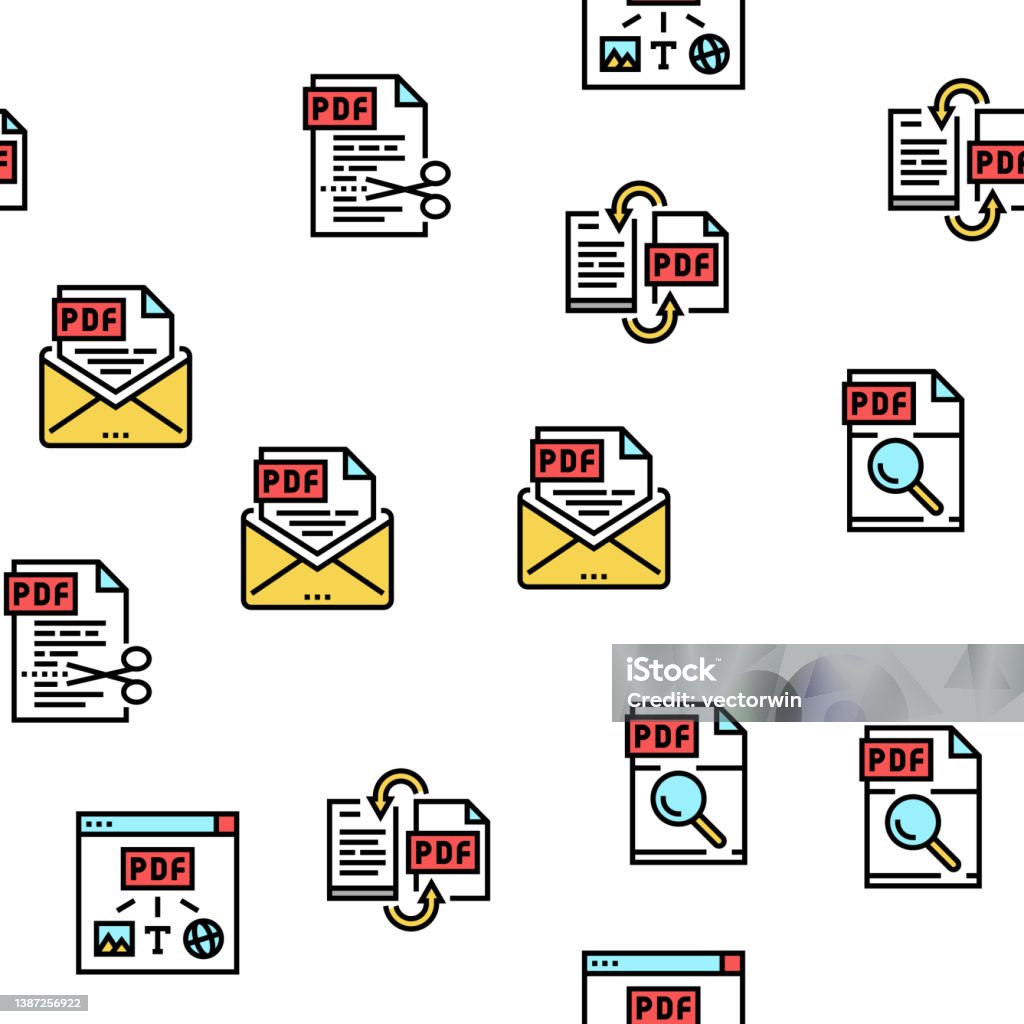 Pdf Electronic File Vector Seamless Pattern Stock Illustration ...