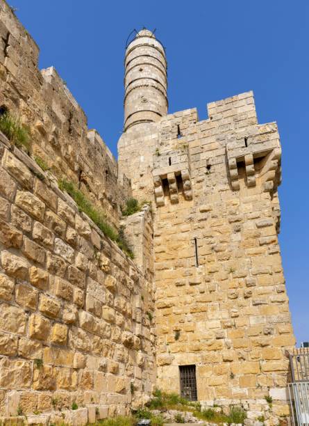 davidturm in jerusalem - jerusalem old city middle east religion travel locations stock-fotos und bilder