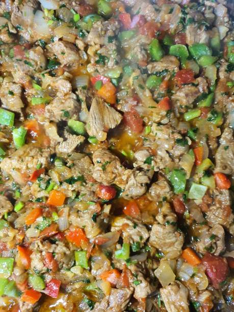 istock Delicious food , vegetables and meat 1387260621