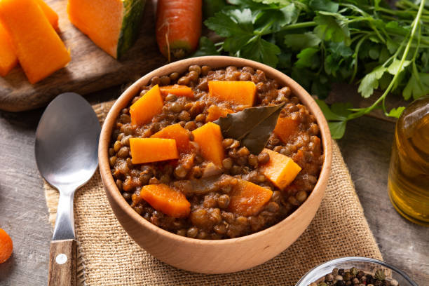 istock Lentil stew ragout with pumpkin and carrot 1387265502