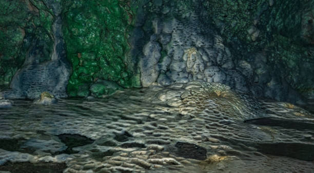 istock bizarre speleotremes in an underground cave, subterranean landscape 1387268035