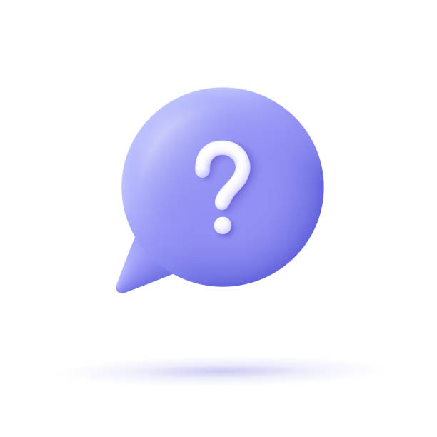 speech bubble with question mark. faq, support, help concept. 3d vector icon. cartoon minimal style. - questions stock illustrations