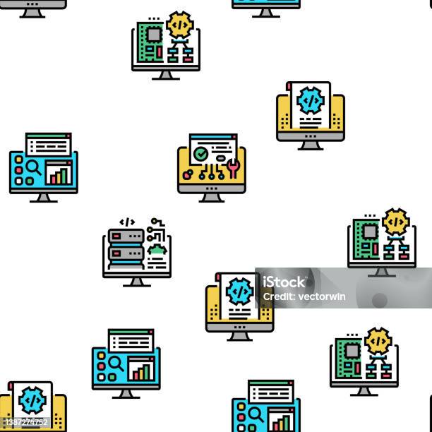 Program Development Vector Image Software Program Development Vector Seamless Pattern Stock Illustration ...