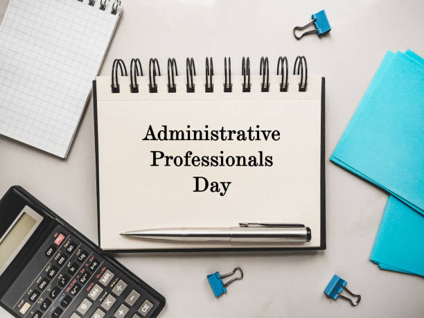 istock Happy Administrative Professionals Day. Greeting Card. Close-up 1387278282